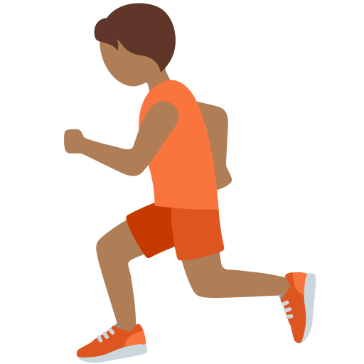 第跑步者: 中等-深肤色号为第Twitter (X) Twemoji 15.0.3号