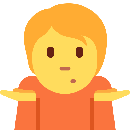 Osoba krčící rameny pro Twitter (X) Twemoji 15.0.3
