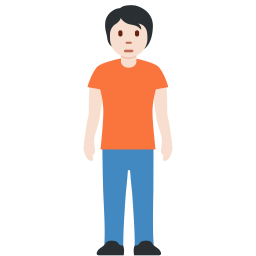 Personne Debout: Peau Claire pour Twitter (X) Twemoji 15.0.3