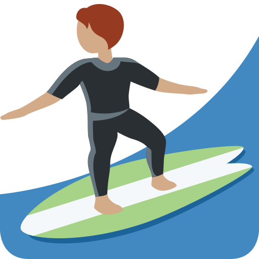 Σέρφερ: μεσαίος τόνος δέρματος για Twitter (X) Twemoji 15.0.3