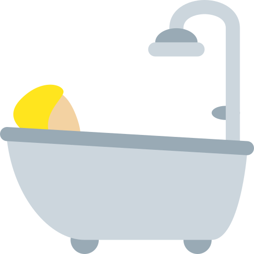 Person Taking Bath: Medium-Light Skin Tone for Twitter (X) Twemoji 15.0.3