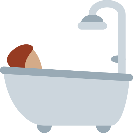 Persona Che Fa Il Bagno: Carnagione Olivastra per Twitter (X) Twemoji 15.0.3