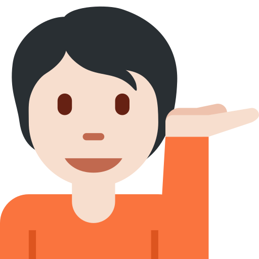 Elini yana yatırma: açık cilt tonu için Twitter (X) Twemoji 15.0.3