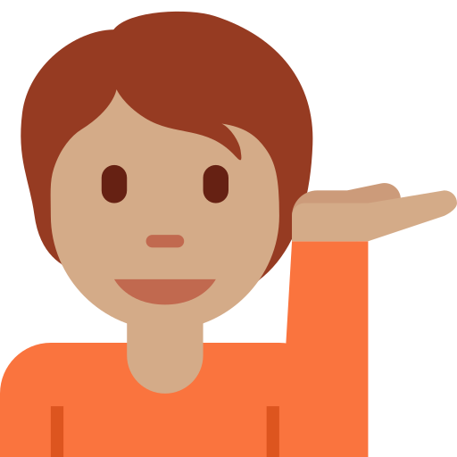 Person vender håndfladen op: medium teint for Twitter (X) Twemoji 15.0.3