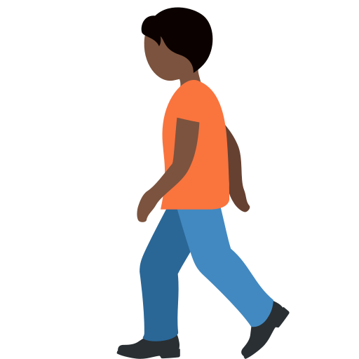 Personne Qui Marche: Peau Foncée pour Twitter (X) Twemoji 15.0.3