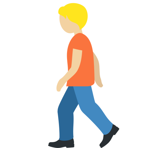 第行人: 中等-浅肤色号为第Twitter (X) Twemoji 15.0.3号