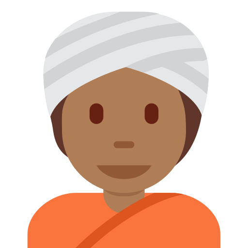 पगड़ी वाला आदमी: हल्की साँवली त्वचा Twitter (X) Twemoji 15.0.3 के लिए