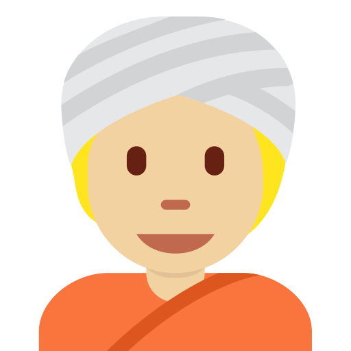 Personne En Turban: Peau Moyennement Claire pour Twitter (X) Twemoji 15.0.3