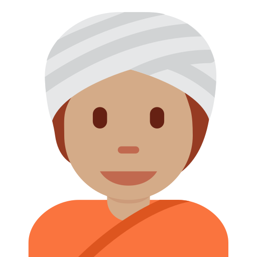 Personne En Turban: Peau Légèrement Mate pour Twitter (X) Twemoji 15.0.3