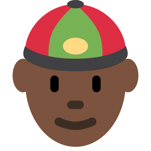 Uomo Con Zucchetto Cinese: Carnagione Scura per Twitter (X) Twemoji 15.0.3