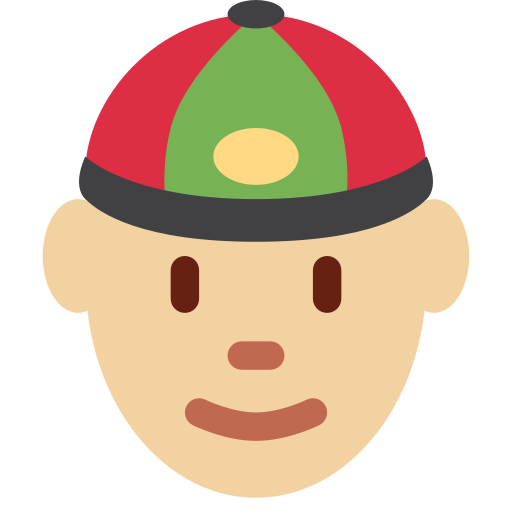 Uomo Con Zucchetto Cinese: Carnagione Abbastanza Chiara per Twitter (X) Twemoji 15.0.3