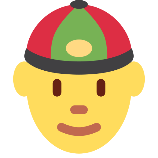 Uomo Con Zucchetto Cinese per Twitter (X) Twemoji 15.0.3