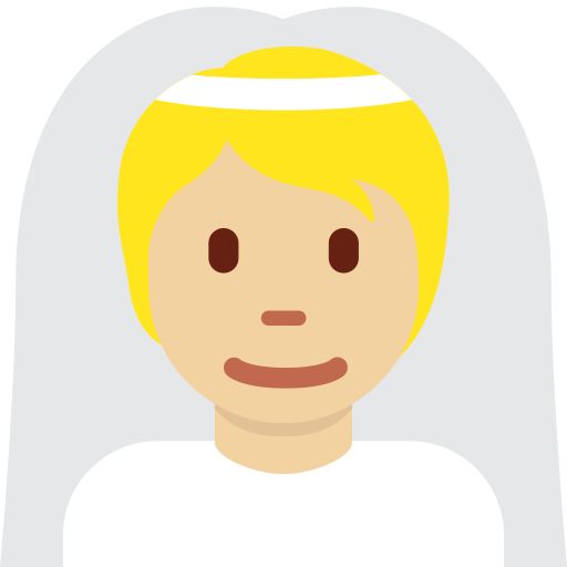 Persoana cu voal: ten mediu-deschis pentru Twitter (X) Twemoji 15.0.3