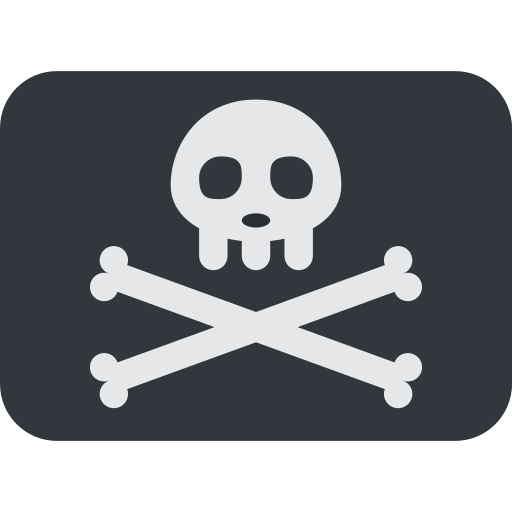 Twitter (X) Twemoji 15.0.3의 경우 해적 깃발