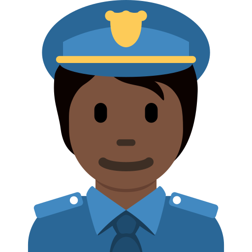 第警察: 较深肤色号为第Twitter (X) Twemoji 15.0.3号
