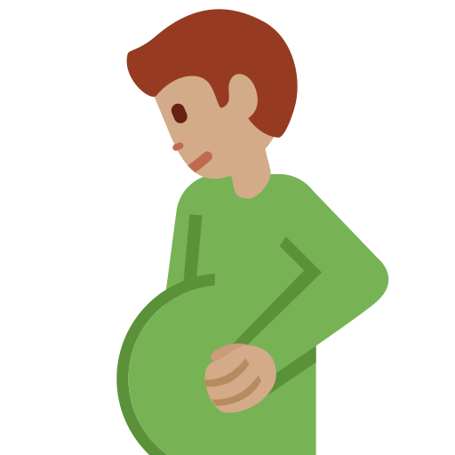 Home embarassat: pell mitjana per Twitter (X) Twemoji 15.0.3