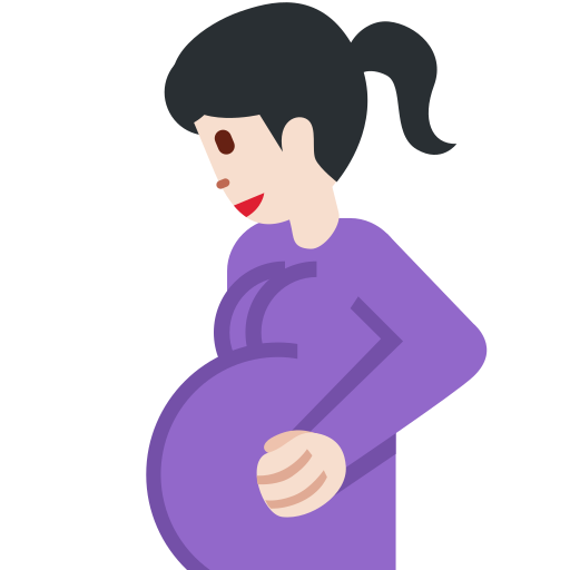 امرأة حامل: بشرة بلون فاتح لـ Twitter (X) Twemoji 15.0.3