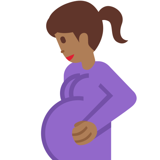 Wanita hamil: warna kulit gelap-sedang untuk Twitter (X) Twemoji 15.0.3