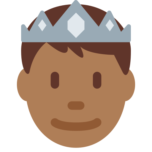 Prince: to de pell mig fosc per Twitter (X) Twemoji 15.0.3