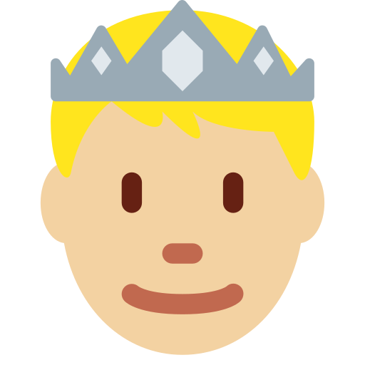 Prens: orta açık cilt tonu için Twitter (X) Twemoji 15.0.3