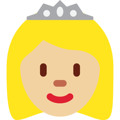 Princesa: pell mitjana-clara per Twitter (X) Twemoji 15.0.3