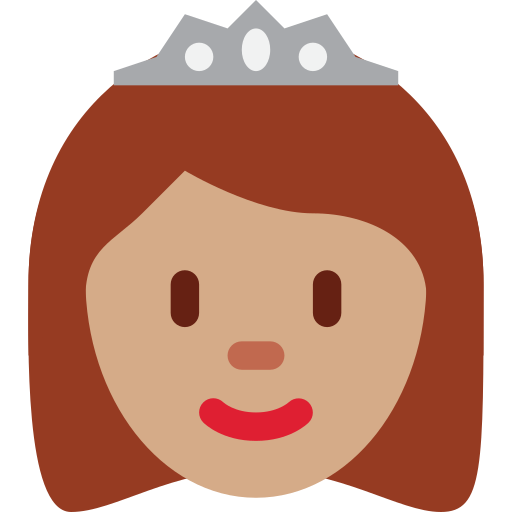 Princesa: Pell Mitjà per Twitter (X) Twemoji 15.0.3