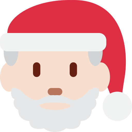 Papai Noel: Pele Clara para Twitter (X) Twemoji 15.0.3