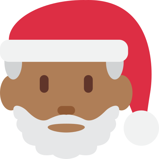 Papai Noel: Pele Morena Escura para Twitter (X) Twemoji 15.0.3