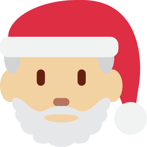 Papai Noel: Pele Morena Clara para Twitter (X) Twemoji 15.0.3