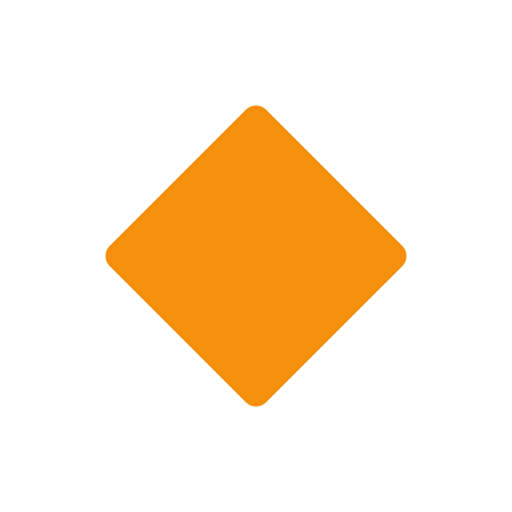 Petit Losange Orange pour Twitter (X) Twemoji 15.0.3