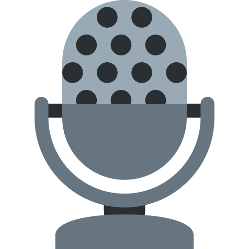 Studiový mikrofon pro Twitter (X) Twemoji 15.0.3