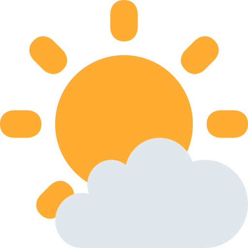 Sol darrere de petit núvol per Twitter (X) Twemoji 15.0.3