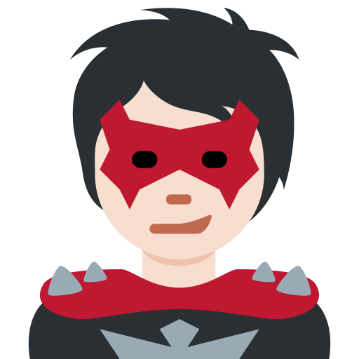 Supervilão: Pele Clara para Twitter (X) Twemoji 15.0.3