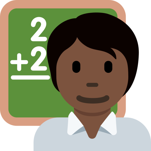 Professor: pell fosca per Twitter (X) Twemoji 15.0.3