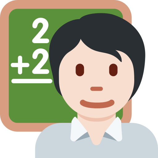 Öğretmen: açık cilt tonu için Twitter (X) Twemoji 15.0.3