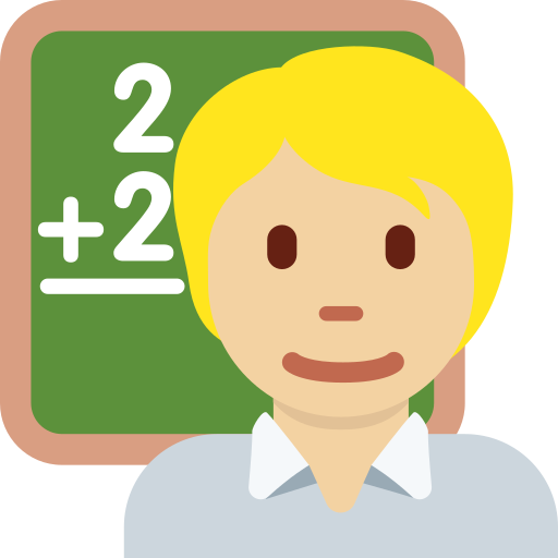 Opettaja: Keski-vaalea ihonväri varten Twitter (X) Twemoji 15.0.3