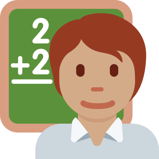 Učitel: Střední odstín pleti pro Twitter (X) Twemoji 15.0.3