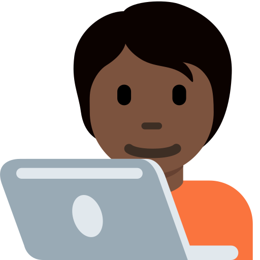 Tehnologie: tonul pielii închis pentru Twitter (X) Twemoji 15.0.3