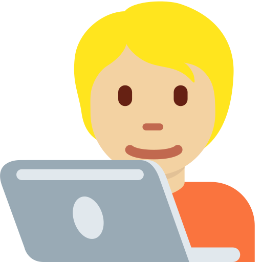 Informaticien (Tous Genres): Peau Moyennement Claire pour Twitter (X) Twemoji 15.0.3