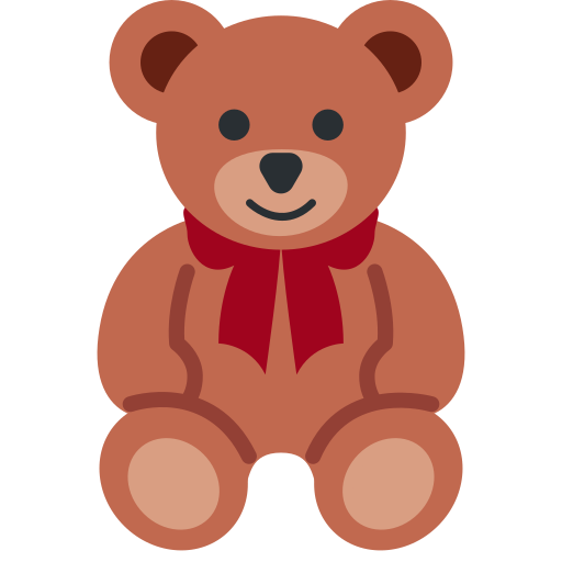 Osset de peluix per Twitter (X) Twemoji 15.0.3