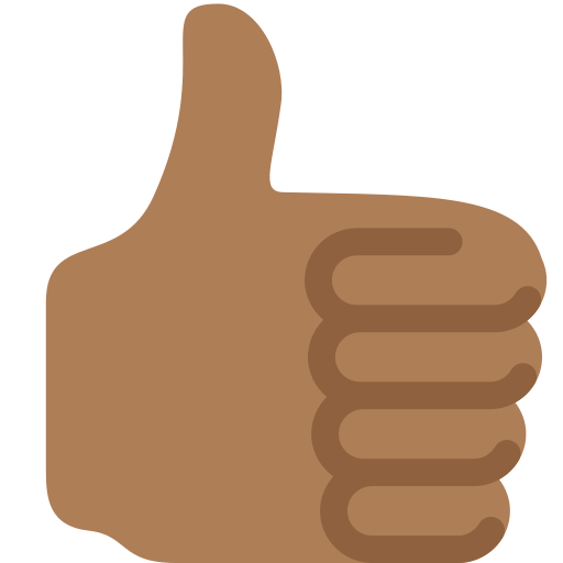 Thumbs Up: Medium-Dark Skin Tone for Twitter (X) Twemoji 15.0.3