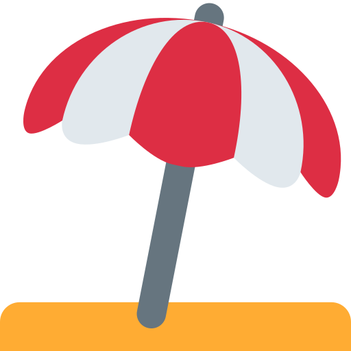 Paraigua a terra per Twitter (X) Twemoji 15.0.3