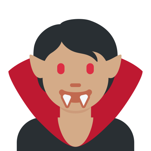 Vampir: Pell Mitjà per Twitter (X) Twemoji 15.0.3
