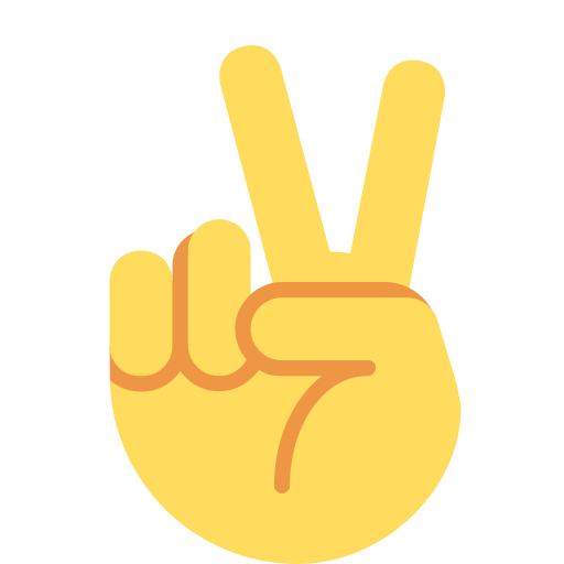 Victory Hand for Twitter (X) Twemoji 15.0.3