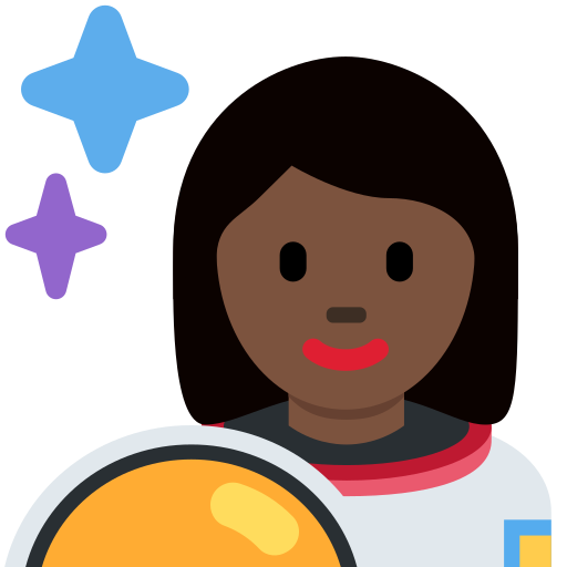 Dona astronauta: pell fosca per Twitter (X) Twemoji 15.0.3