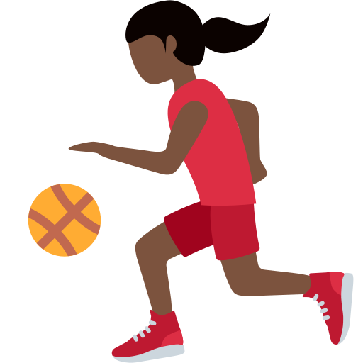 Woman Bouncing Ball: Dark Skin Tone for Twitter (X) Twemoji 15.0.3
