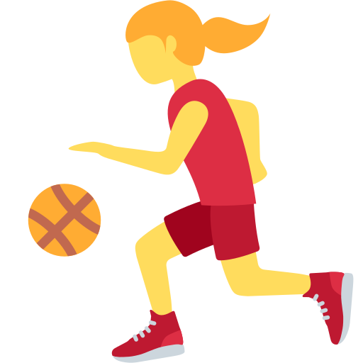 Žena skákající míč pro Twitter (X) Twemoji 15.0.3