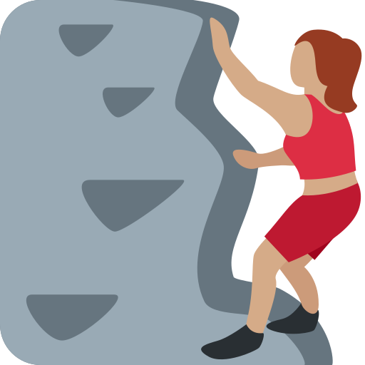 Lezecké výstupy pro ženy: Střední odstín pleti pro Twitter (X) Twemoji 15.0.3