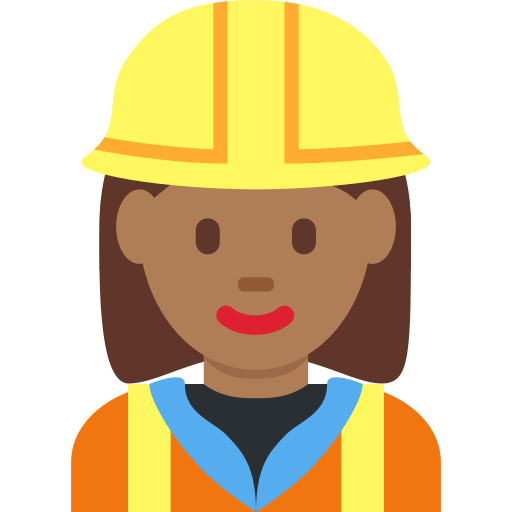 Ouvrière Du Bâtiment: Peau Mate pour Twitter (X) Twemoji 15.0.3