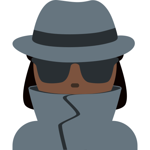 Vrouwelijke detective: donkere huidskleur voor Twitter (X) Twemoji 15.0.3
